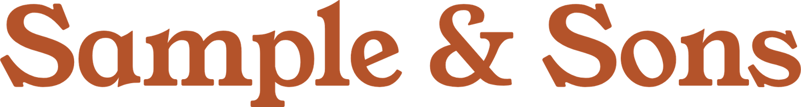The Sample & Sons logo in terracotta serif lettering. Sample & Sons is a sample business, not a client.